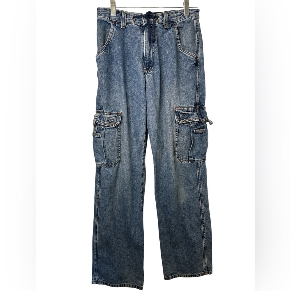 Vintage Action West Cargo Denim Blue Jeans